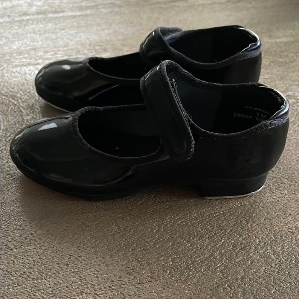 Kids Black Patent Leather Tap Shoes